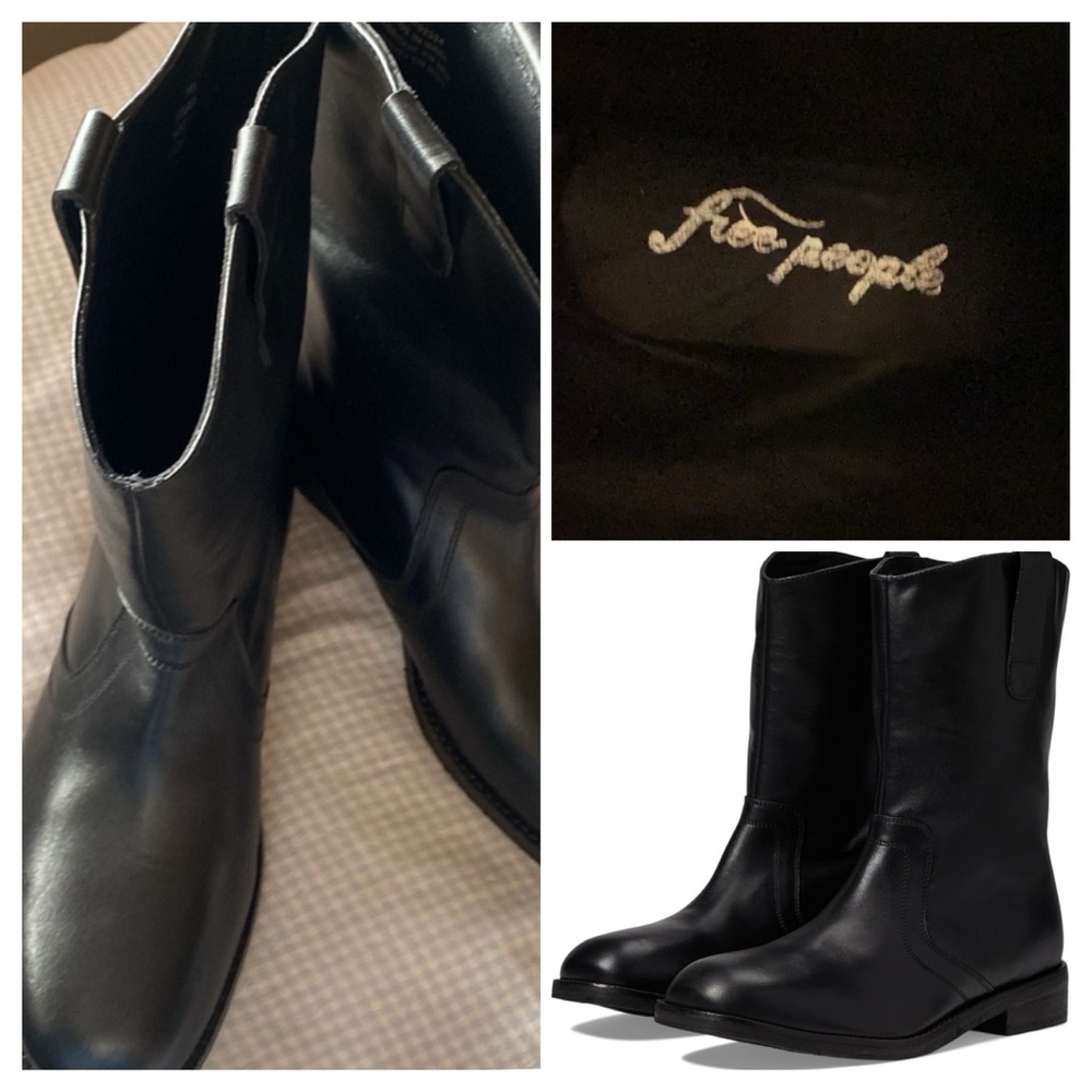 Free People Easton Equestrian Leather 10” Ankle Boots size fit like size 9 - Picture 4 of 16